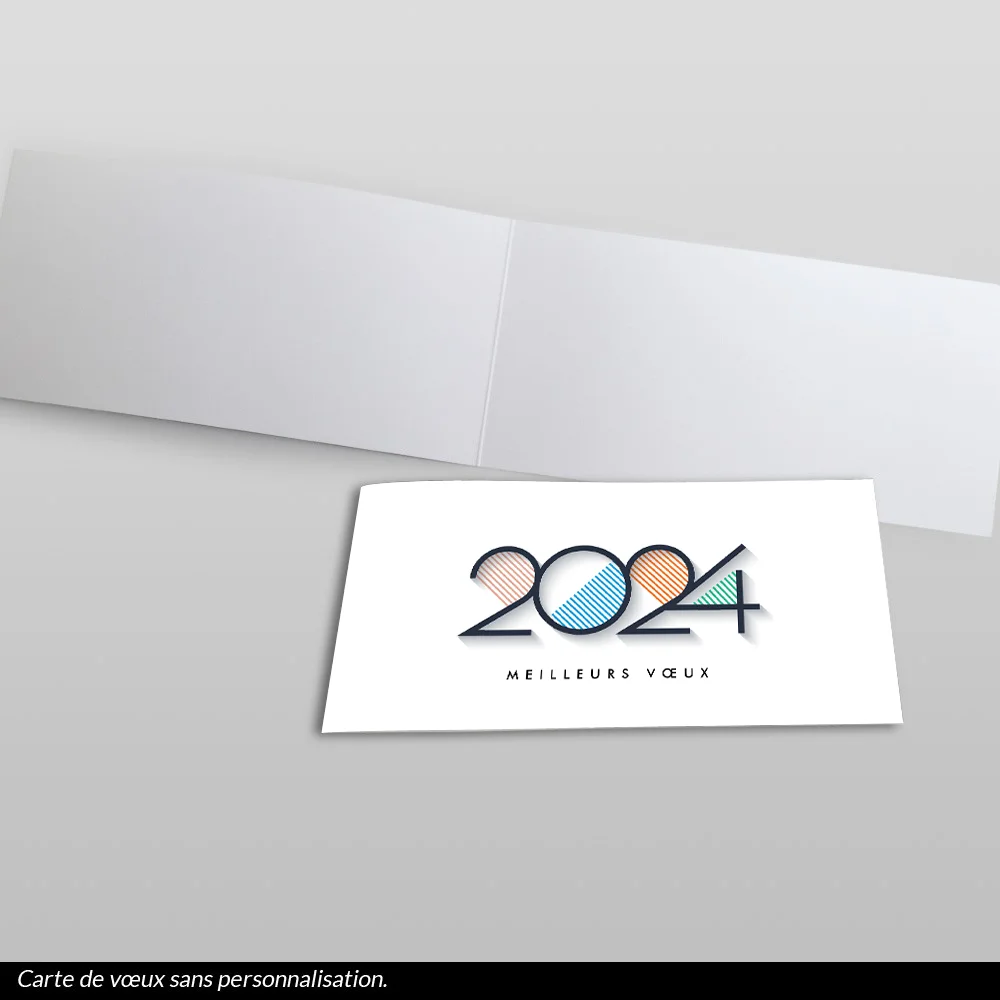 carte de voeux 2024 Striée