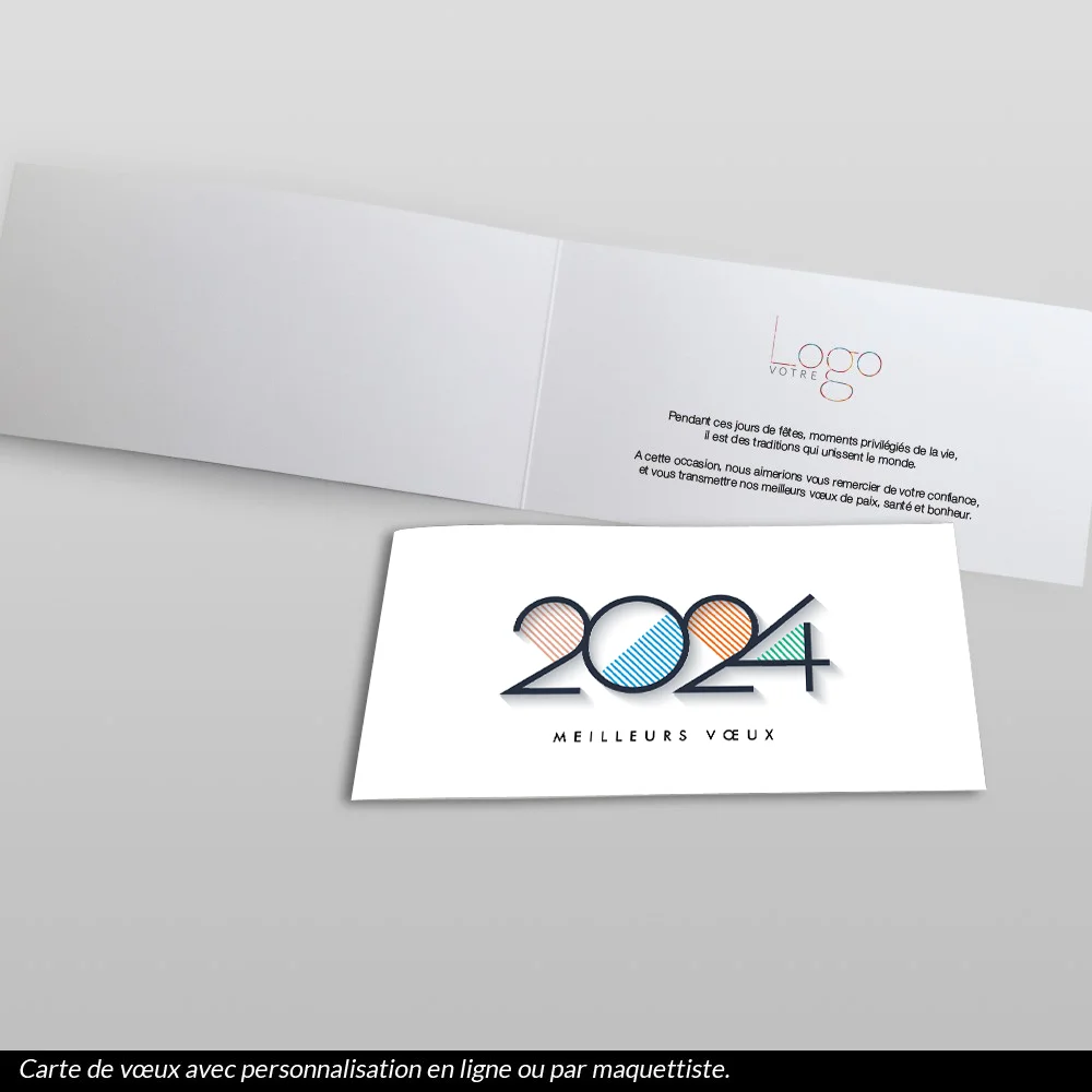 carte de voeux 2024 Striée