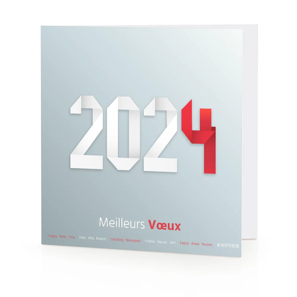 Carte de voeux 2024 Pliage