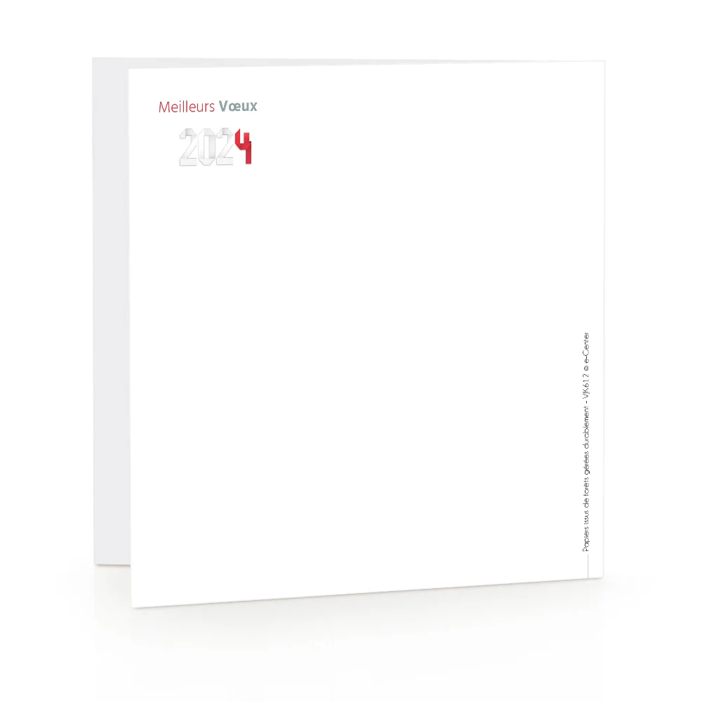 Carte de voeux 2024 Pliage