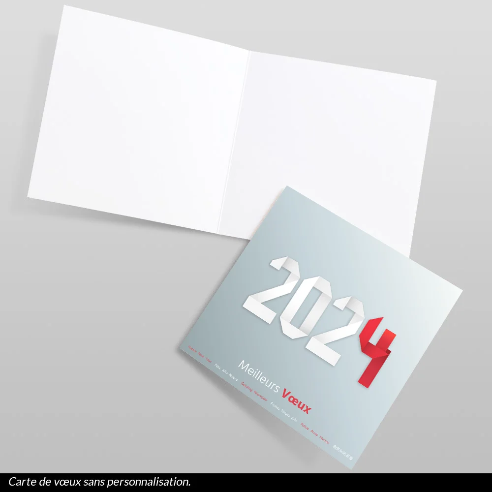 Carte de voeux 2024 Pliage