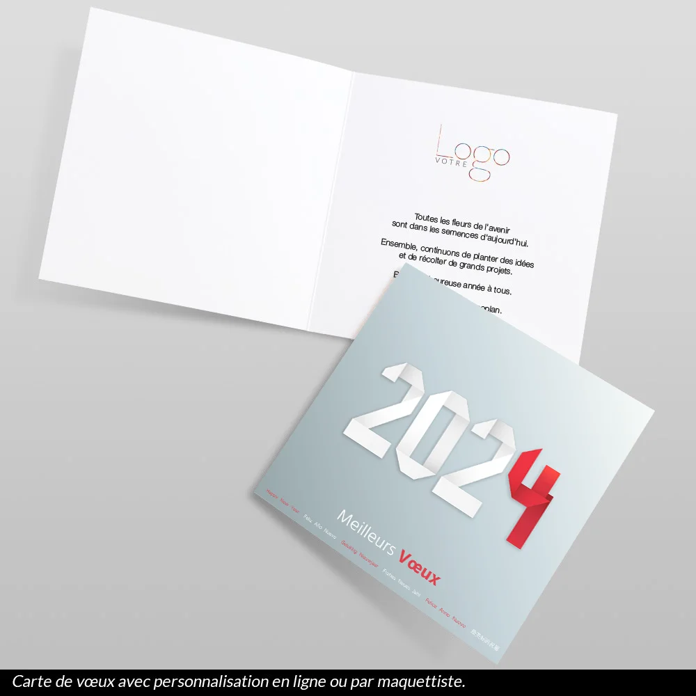 Carte de voeux 2024 Pliage