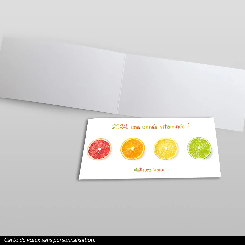carte de voeux 2024 Agrumes