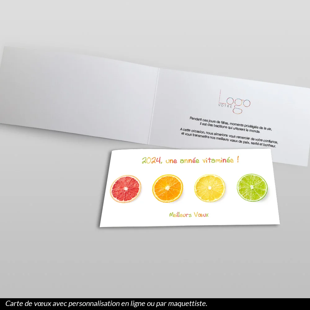 carte de voeux 2024 Agrumes