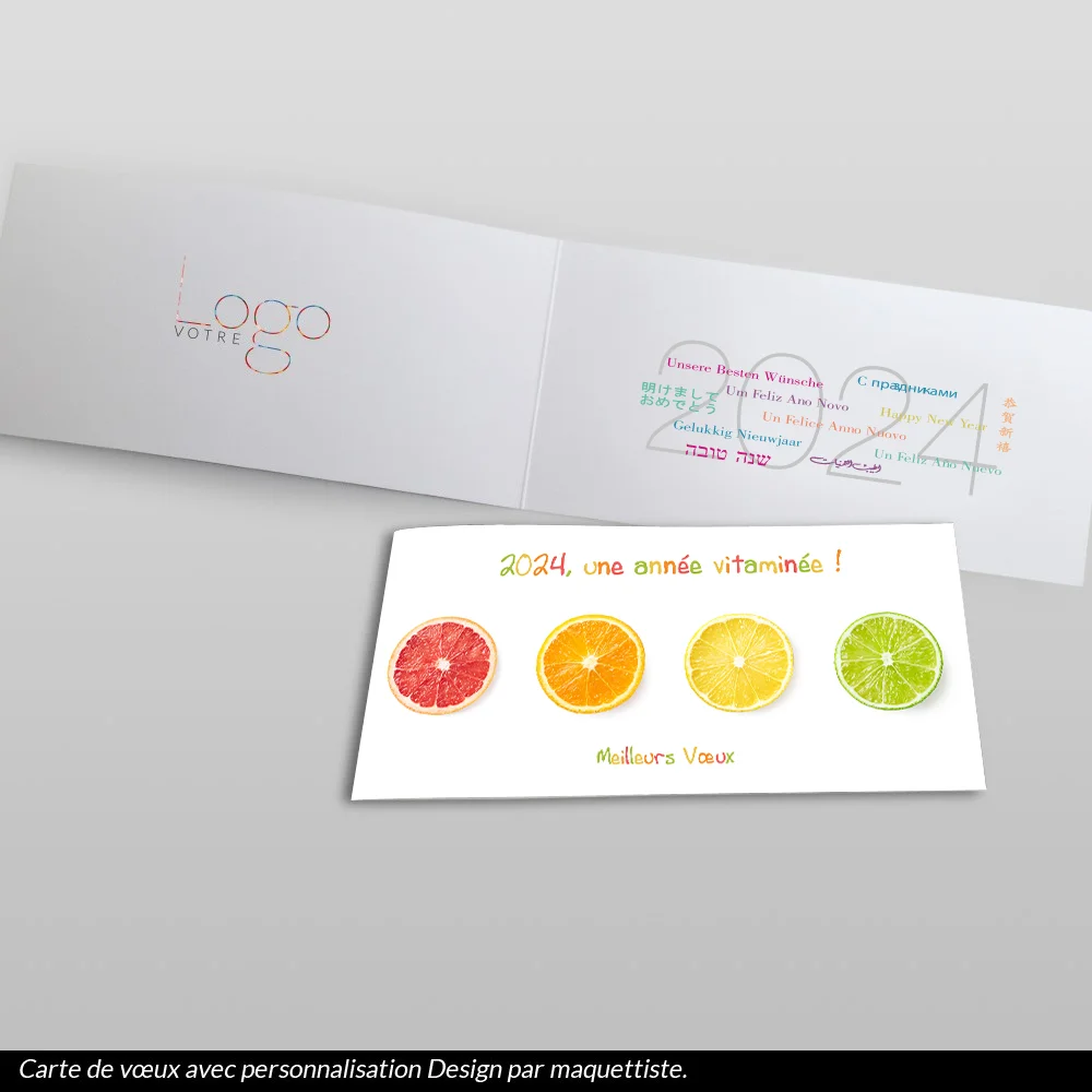 carte de voeux 2024 Agrumes