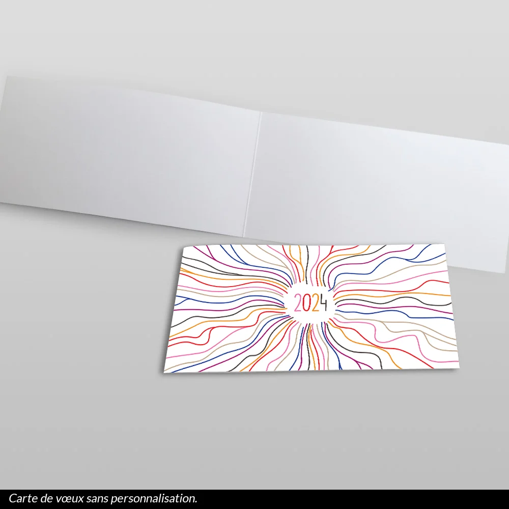 carte de voeux 2024 Serpentins