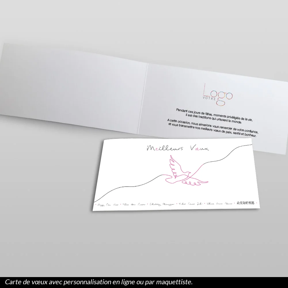 carte de voeux 2024 Colombe