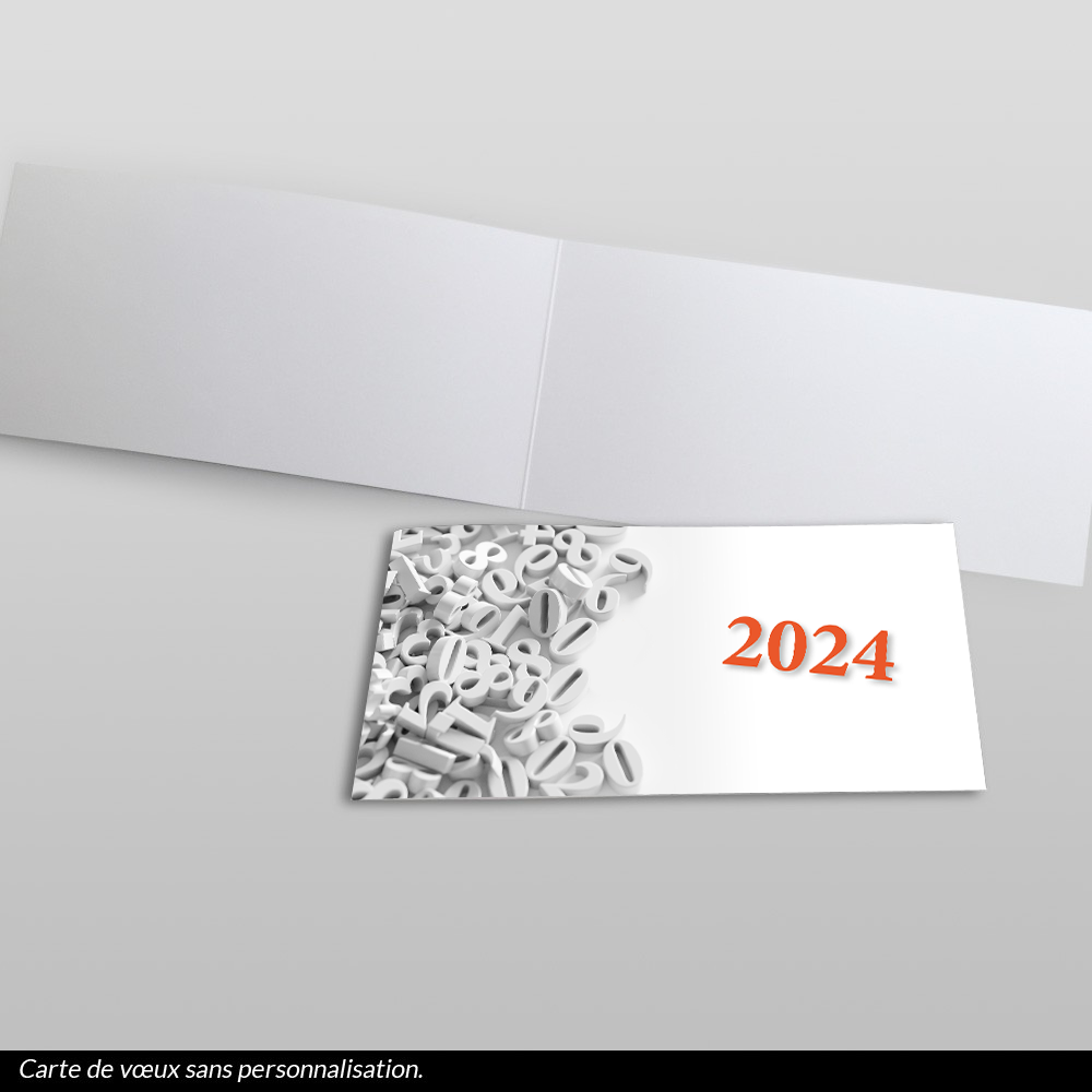 Carte de voeux 2024 Chiffres