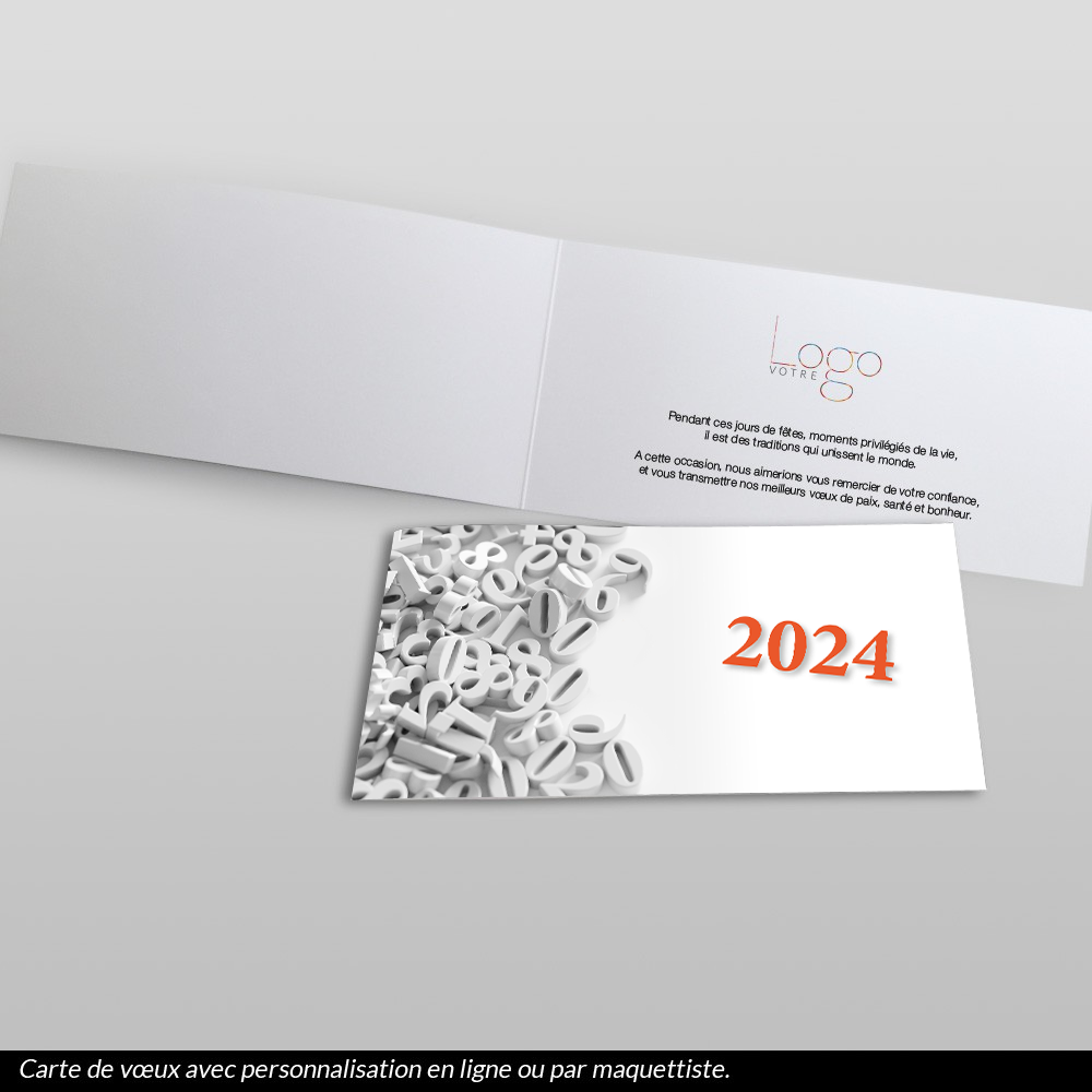 Carte de voeux 2024 Chiffres