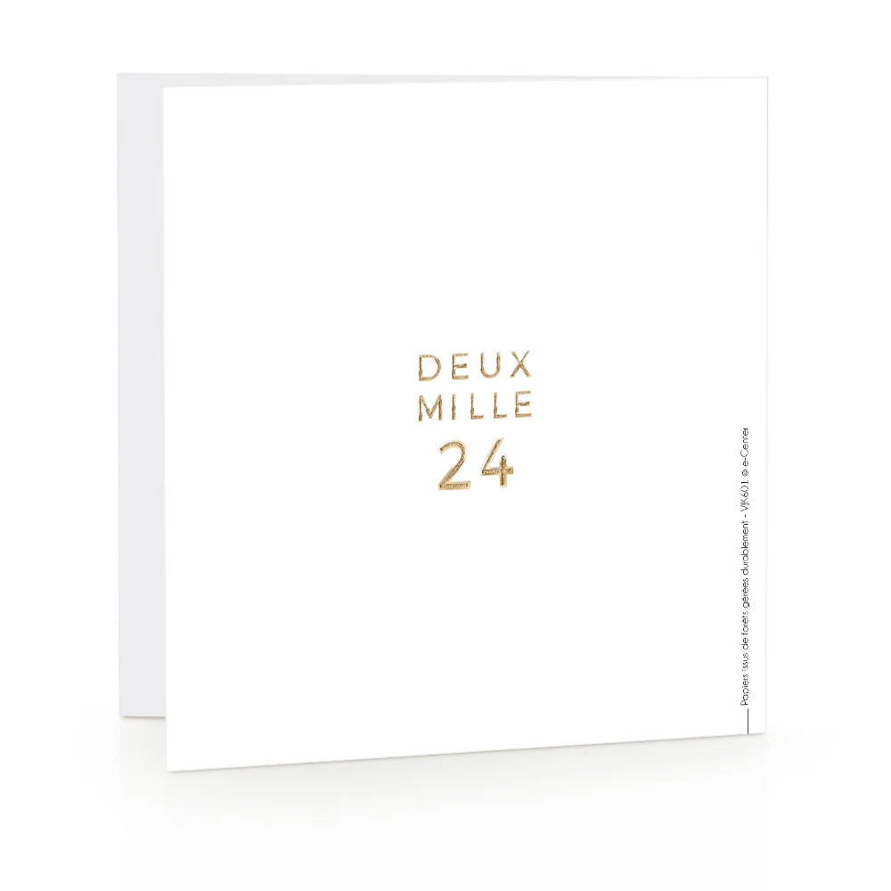 Cartes de vœux de luxe 2024 Intaglio - Estampage - Gravure 