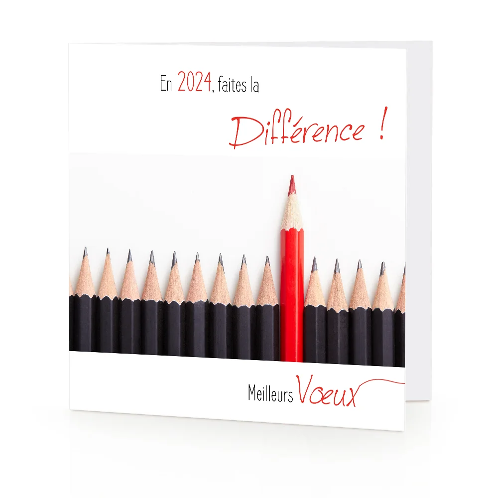 Carte de voeux 2024 Crayon Rouge