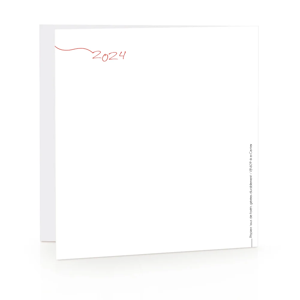 Carte de voeux 2024 Crayon Rouge