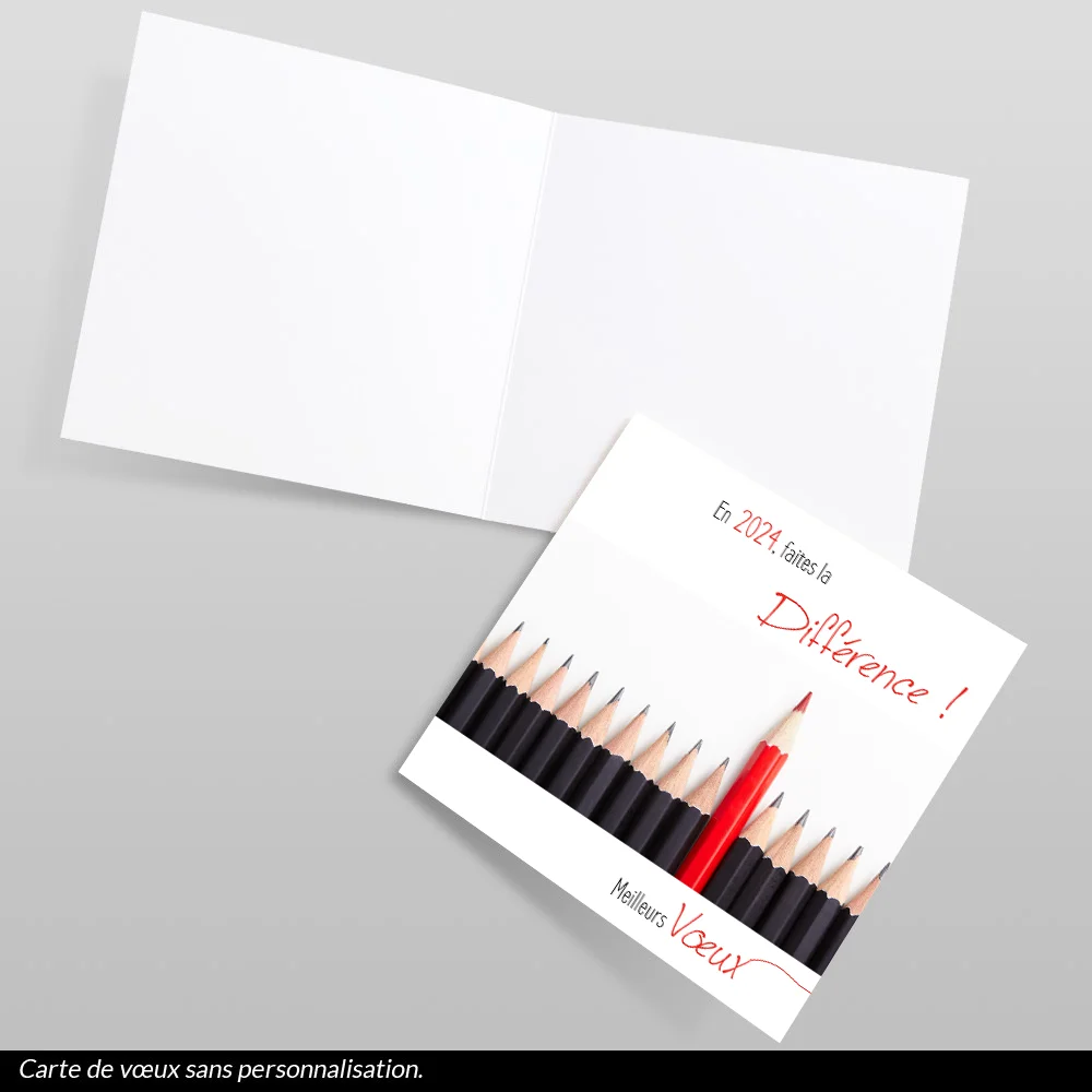 Carte de voeux 2024 Crayon Rouge