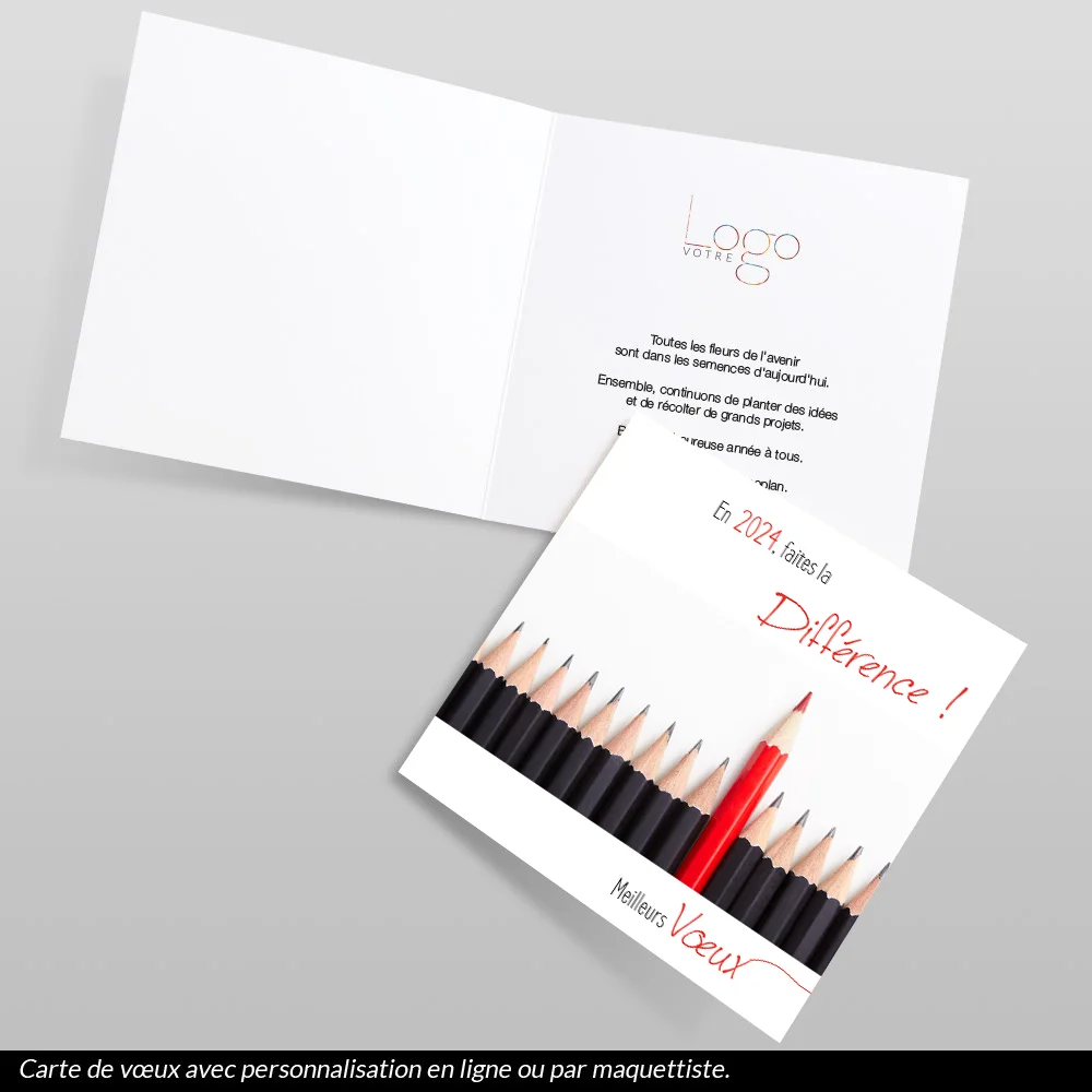 Carte de voeux 2024 Crayon Rouge