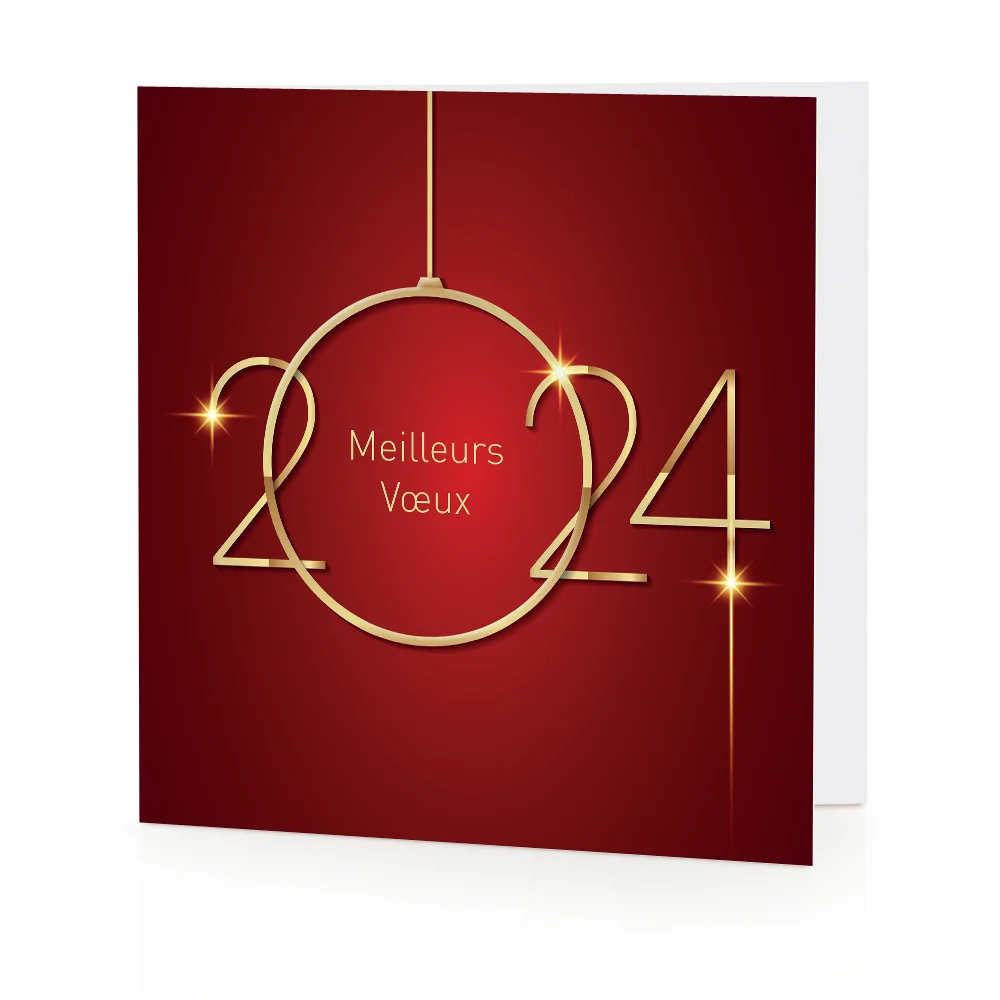 Carte de voeux 2024 Scintillante