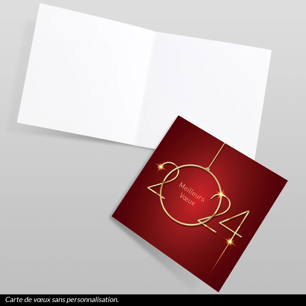 Carte de voeux 2024 Scintillante