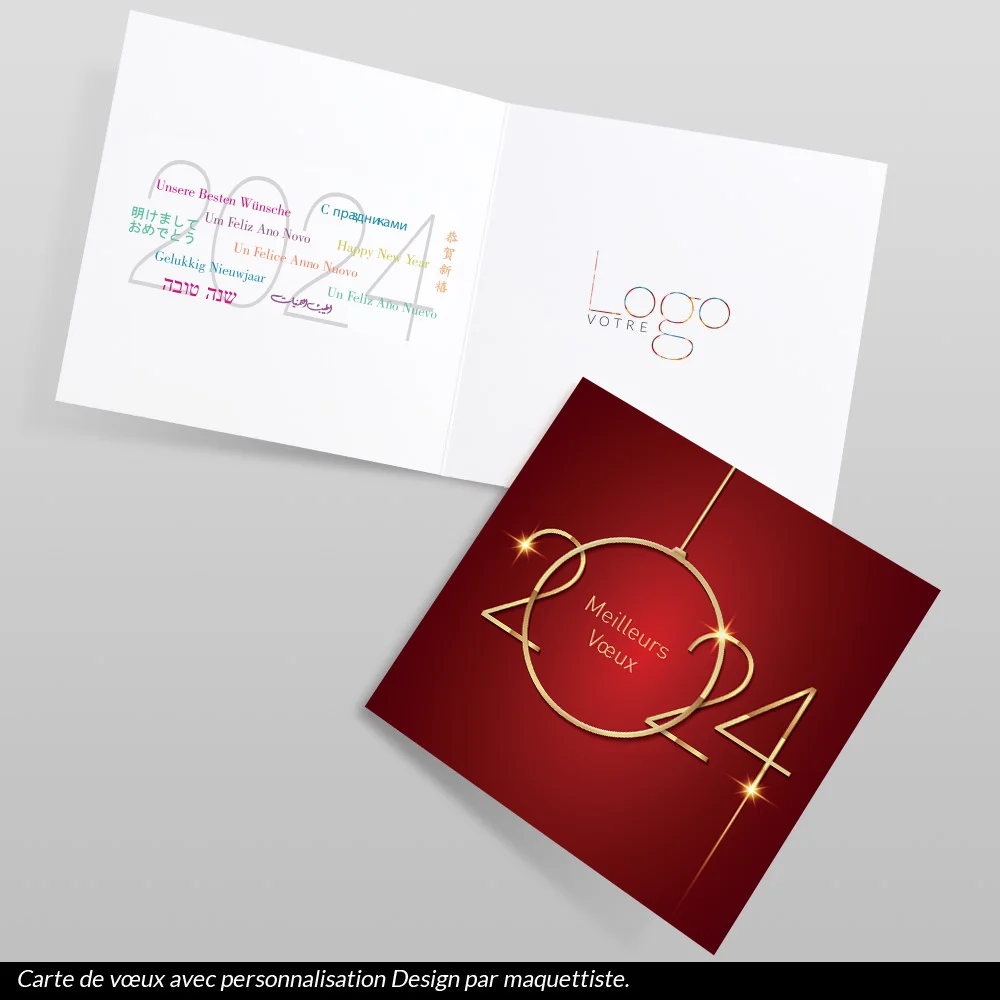 Carte de voeux 2024 Scintillante