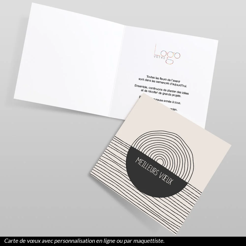 Carte de voeux 2024 Minimaliste