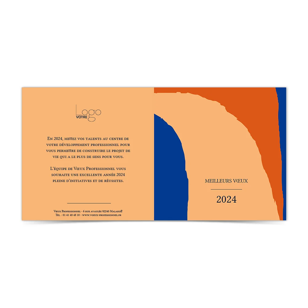 carte de voeux 2024 Statique -  Courbe