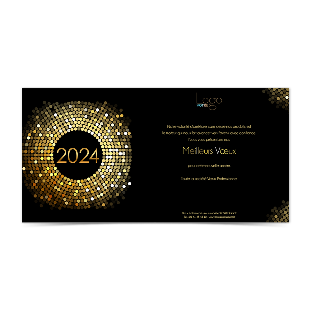 carte de voeux 2024 Statique -  Lumineuse