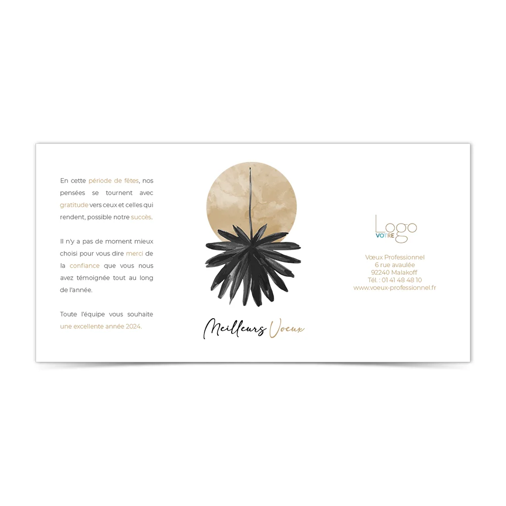 carte de voeux 2024 Statique -  Dahlia
