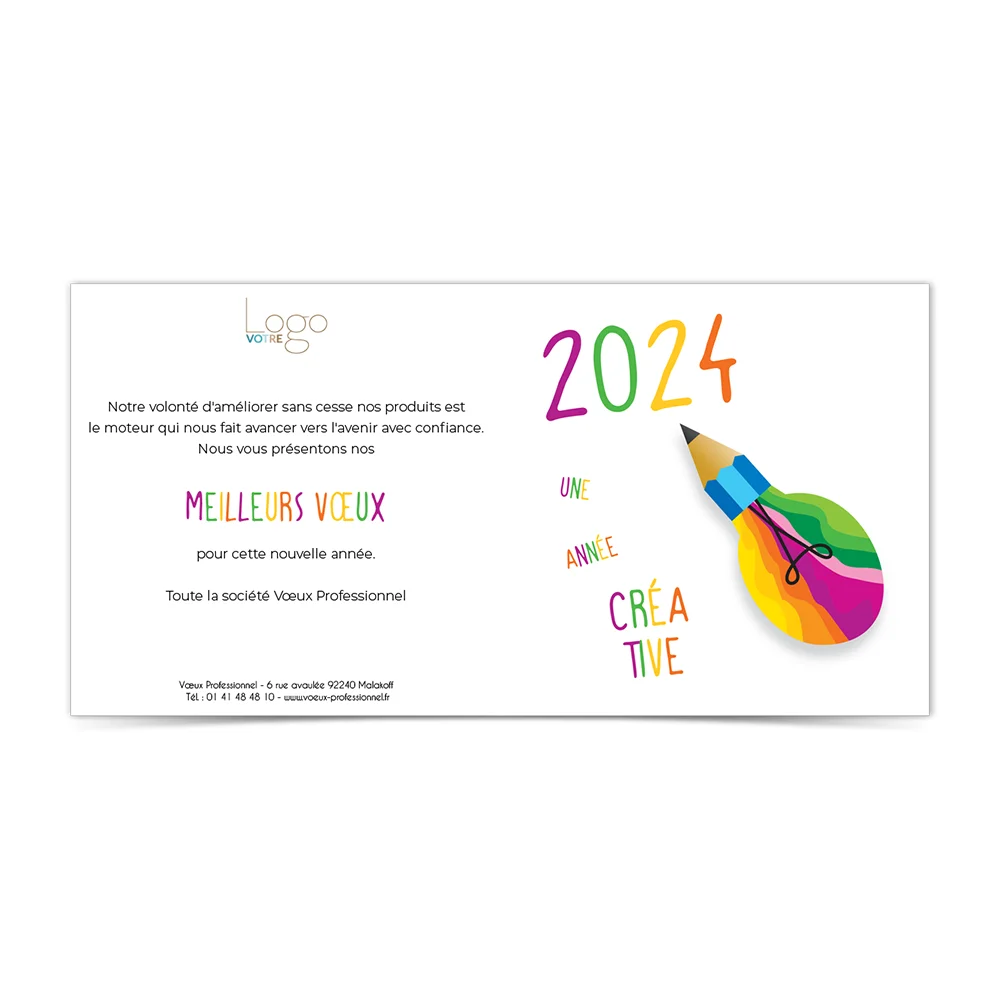 carte de voeux 2024 Statique -  Écriture