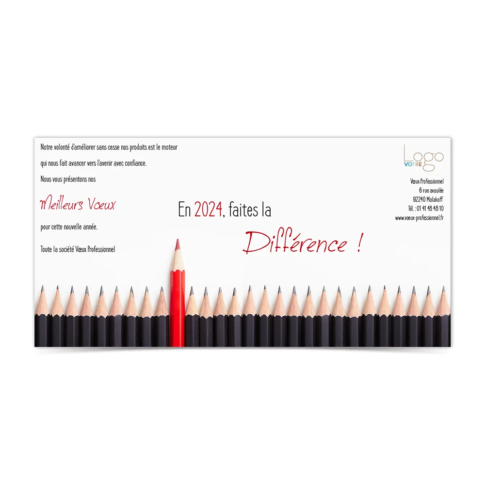 carte de voeux 2024 Statique -  Crayon Rouge