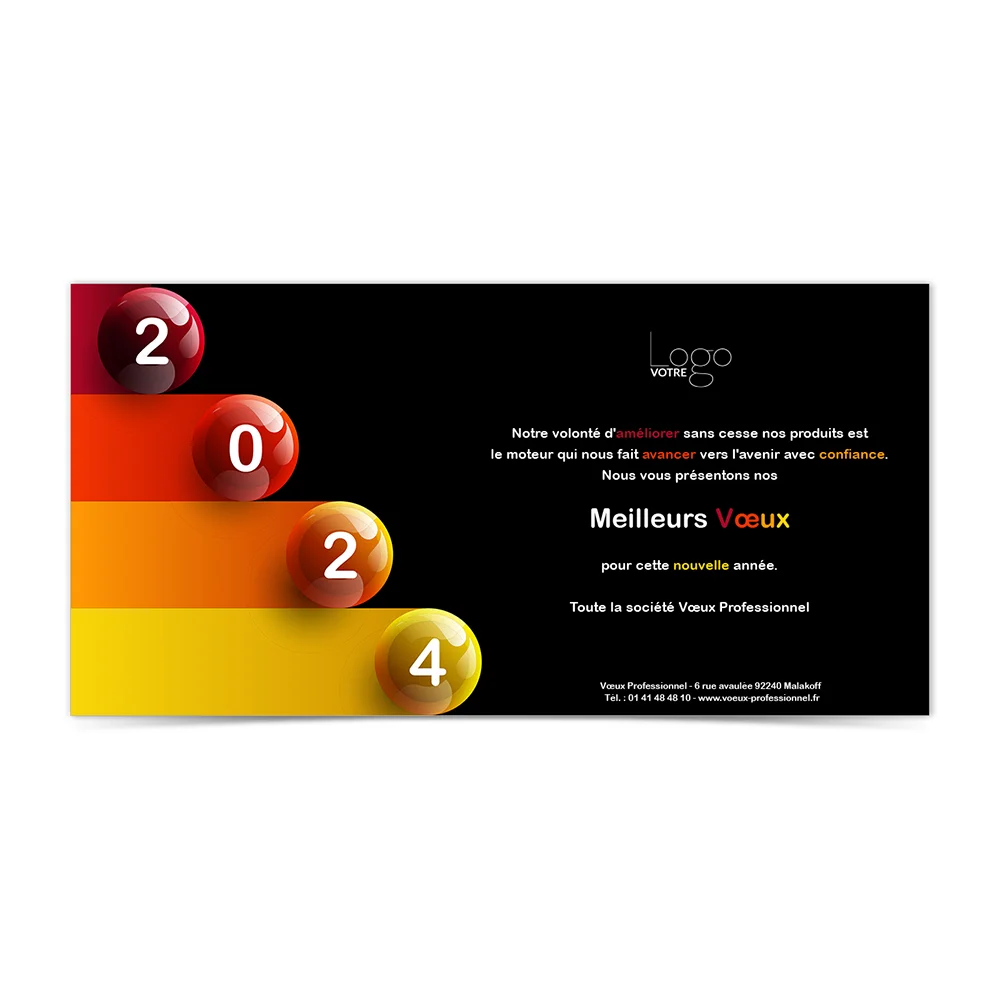 carte de voeux 2024 Statique -  - Boutons