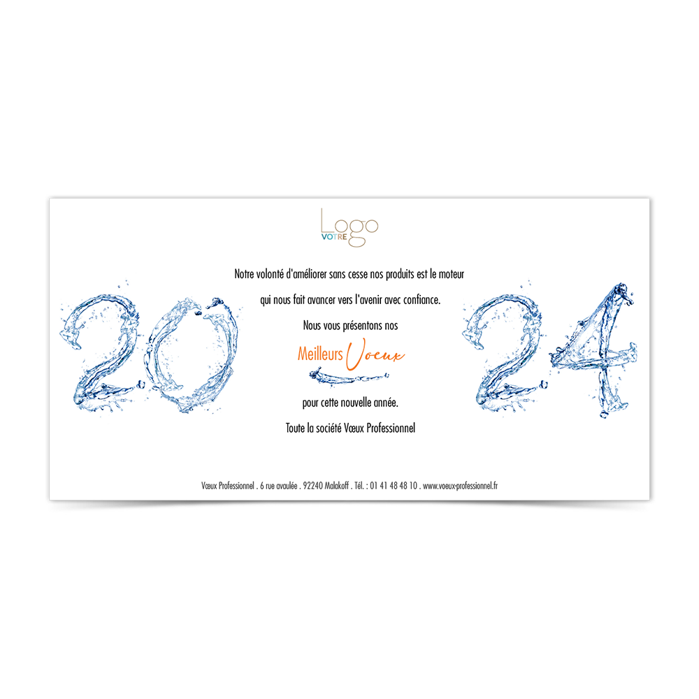 carte de voeux 2024 Statique -  Eau