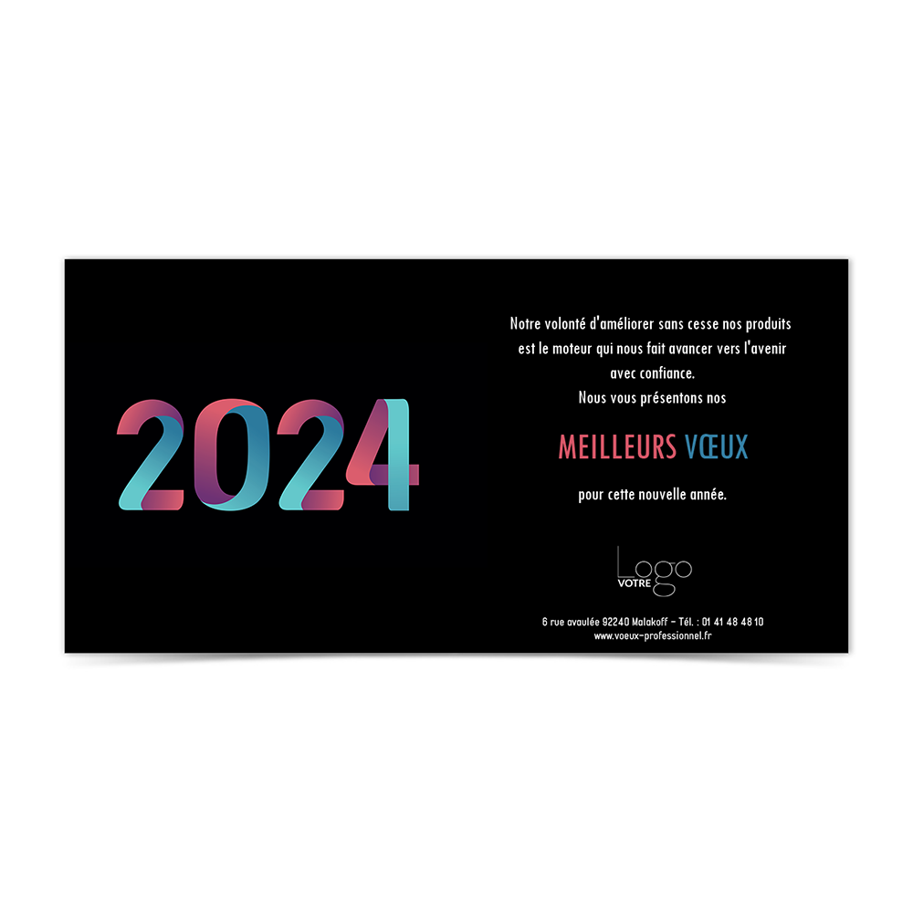 Carte de Voeux Virtuelle 2024 Statique - ANK442-S