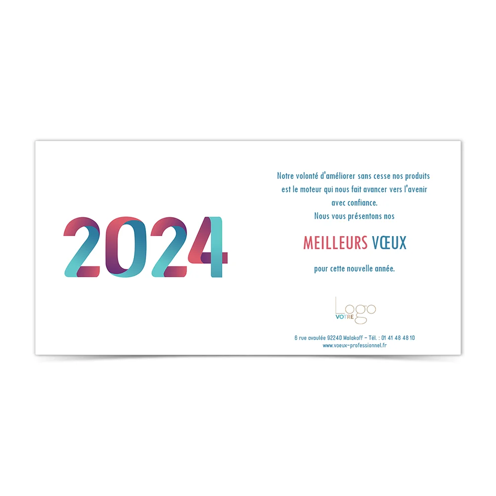Cartes de voeux 2025 pour entreprises Voeux professionnel