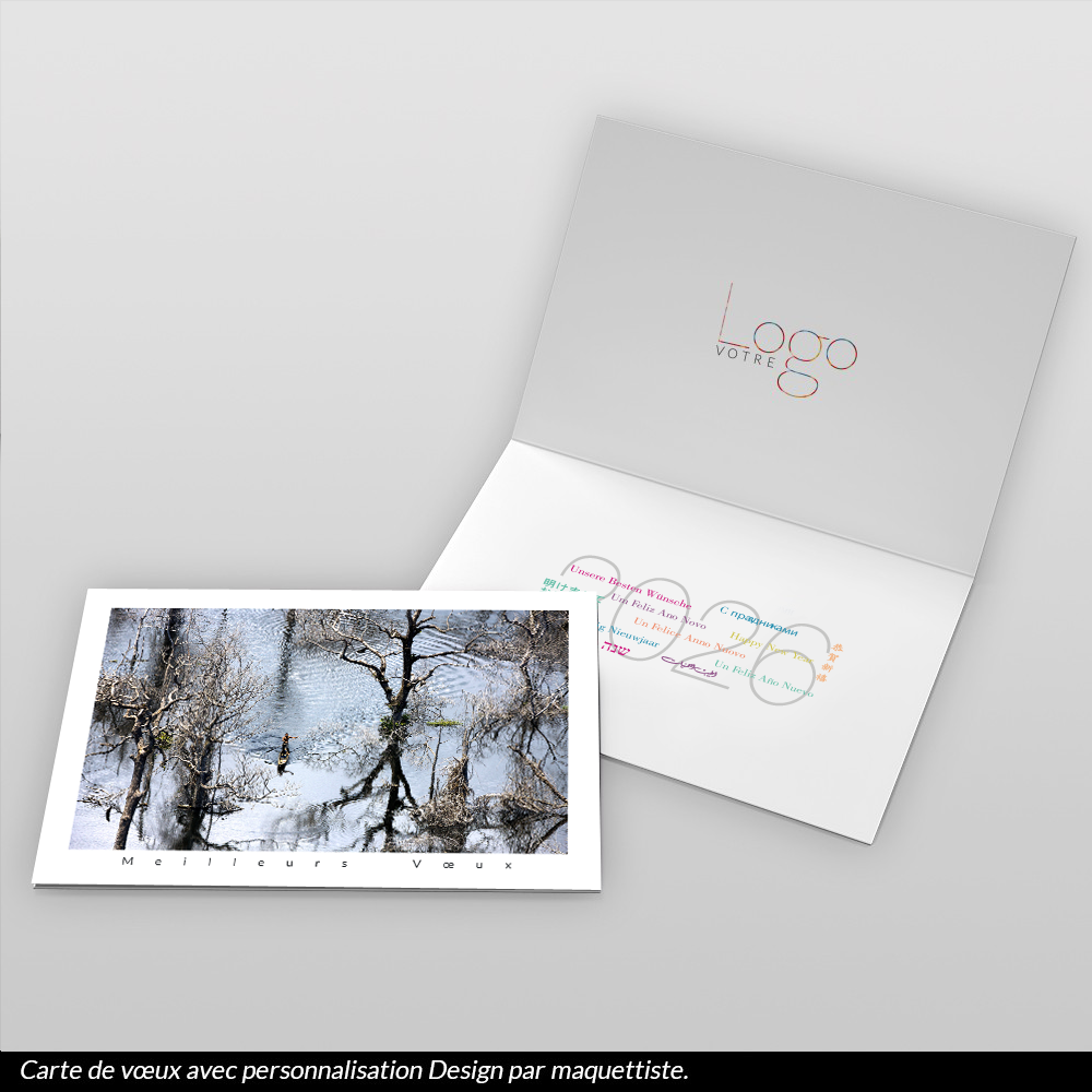 Carte de voeux 2026 - Pêcheur sur la Rivière Léfini