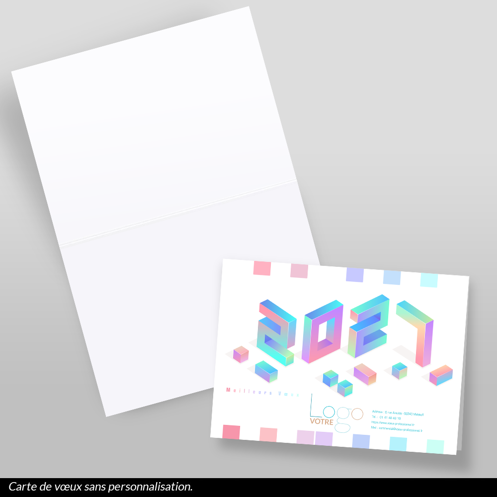 Carte calendrier 2026 Cubes
